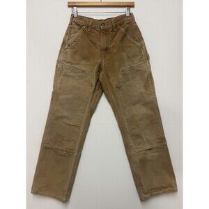 Vintage Carhartt Double Knee Canvas Pants 28x30 B01-BRN Loose Fit Distressed USA